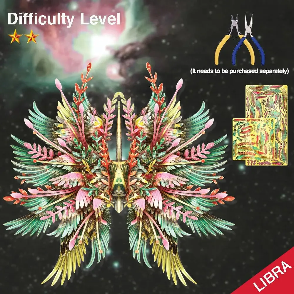 3d Metal Puzzle Libra Constellation Diy Model Kits Jigsaw for Teens Brain Teaser Toys Home Decoration