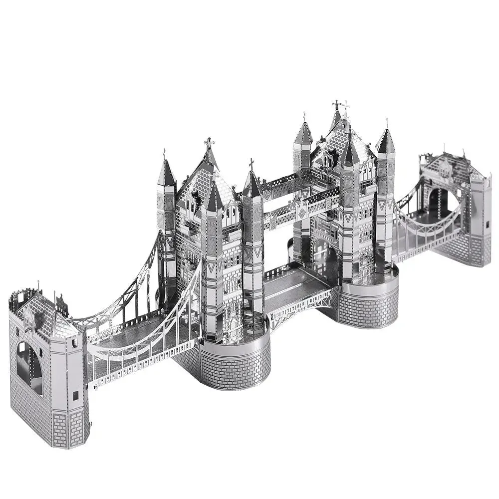 3d Metal Puzzle London Tower Bridge Diy Building Kit Toys for Teens Jigsaw Gifts