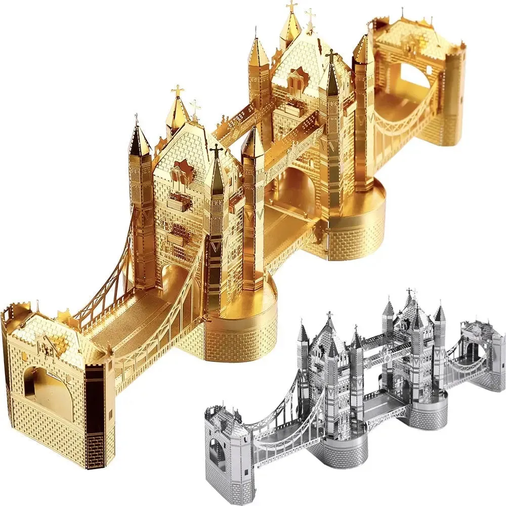 3d Metal Puzzle London Tower Bridge Diy Building Kit Toys for Teens Jigsaw Gifts