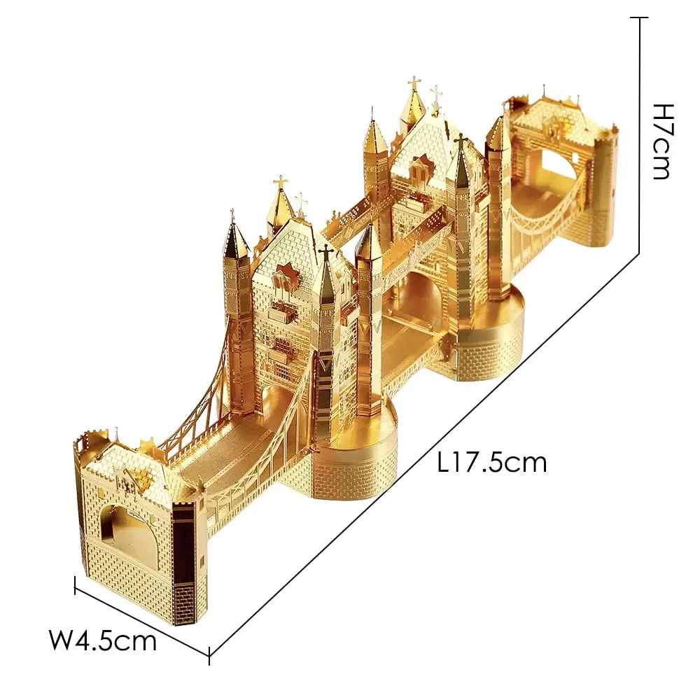 3d Metal Puzzle London Tower Bridge Diy Building Kit Toys for Teens Jigsaw Gifts