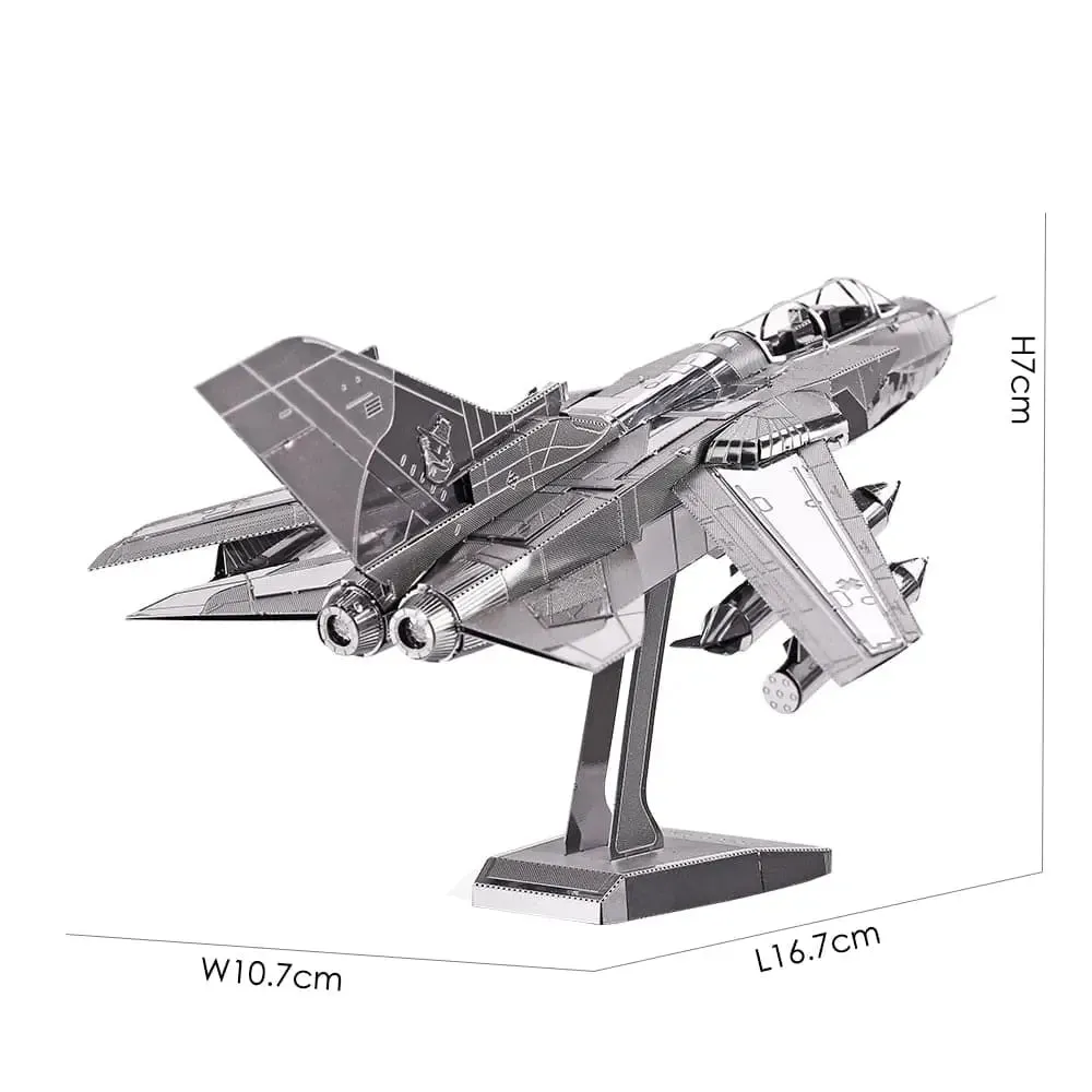 3d Metal Puzzles Tornado Fighter Jetst Model Building Kits for Adult Diy Teens Creative Toys