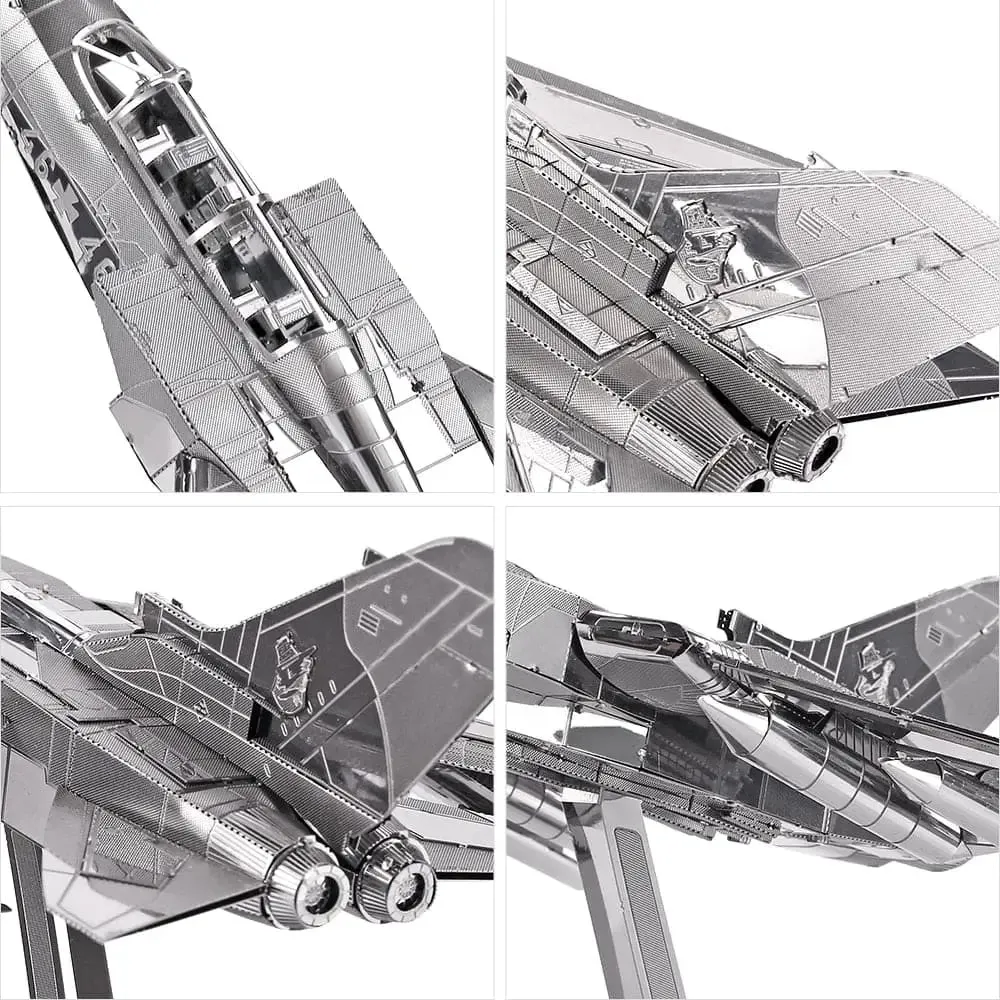 3d Metal Puzzles Tornado Fighter Jetst Model Building Kits for Adult Diy Teens Creative Toys