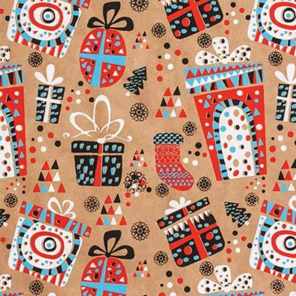 Christmas Kraft Paper Pack of 40