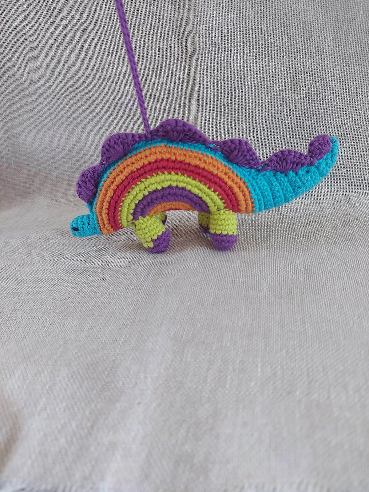 Colored Dinosaur Blue Violet Red Orange Yellow