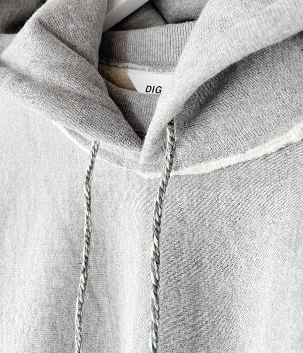 DIGAWEL/REVERSE WEAVE HOODIE (GRAY)