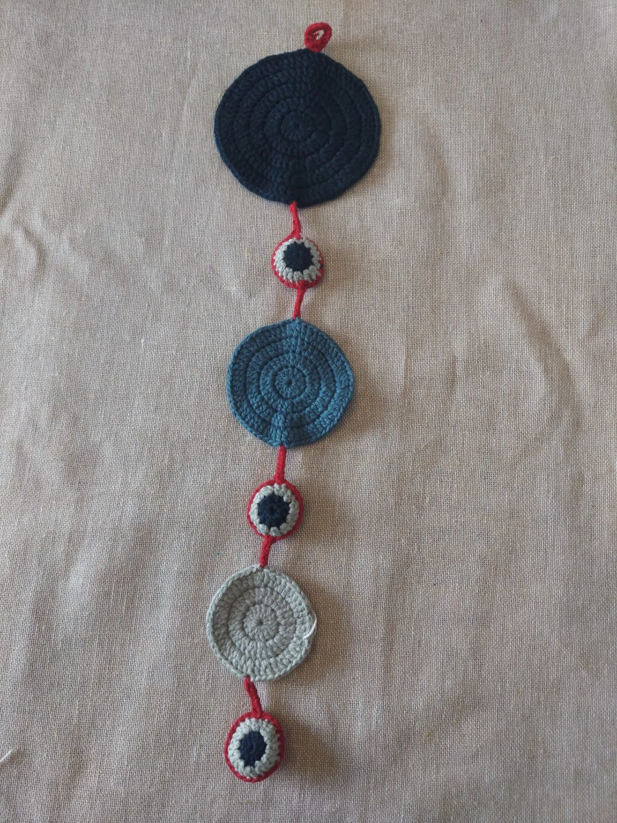 Evil Eye Bunting Navy Blue Grace Blue Gray