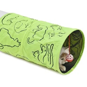 Green Nylon Tunnels For Cats