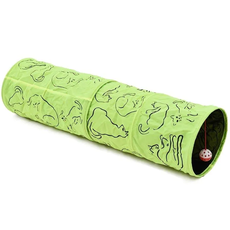Green Nylon Tunnels For Cats