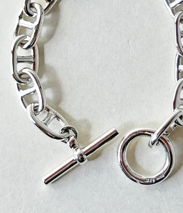 INTERIM/TAXCO SILVER MEDIUM ANCHOR BRACELET (SILVER-AM)