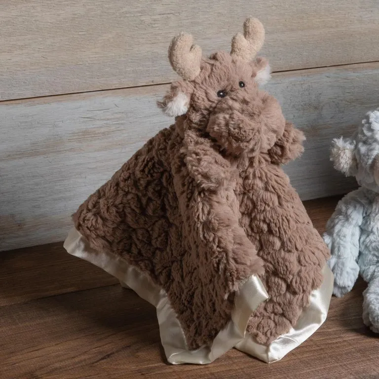 Mary Meyer Putty Nursery Moose Character Blanket 13x13