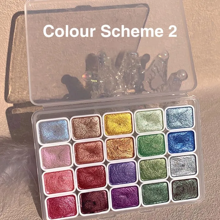 Nieuwjaarsuitverkoop   20 kleuren aquarel schilderij set