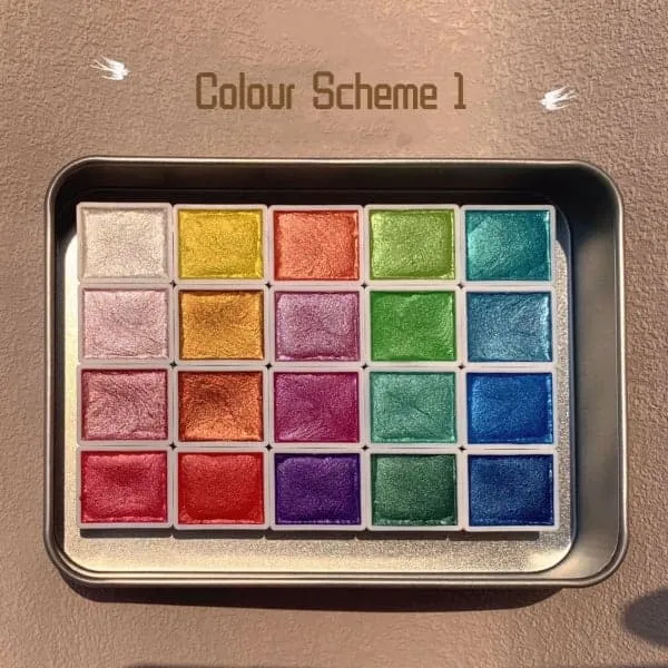 Nieuwjaarsuitverkoop   20 kleuren aquarel schilderij set