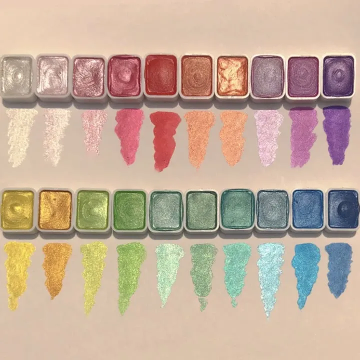 Nieuwjaarsuitverkoop   20 kleuren aquarel schilderij set
